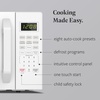 image:imageFarberware 13 Cu Ft Countertop Microwave Oven  1100 Watts Power Auto Cook Settings Defrost Easy Clean and Child Safety Lock  StainlessWhite