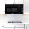 image:imageFarberware 17 Cu Ft OvertheRange Microwave Oven  1000 Watts Power Auto Cook Settings Defrost Easy Clean and Child Safety Lock  StainlessBlack