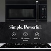image:imageFarberware 17 Cu Ft OvertheRange Microwave Oven  1000 Watts Power Auto Cook Settings Defrost Easy Clean and Child Safety Lock  StainlessBlack