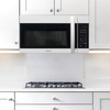 image:imageFarberware 17 Cu Ft OvertheRange Microwave Oven  1000 Watts Power Auto Cook Settings Defrost Easy Clean and Child Safety Lock  StainlessWhite
