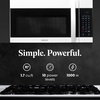 image:imageFarberware 17 Cu Ft OvertheRange Microwave Oven  1000 Watts Power Auto Cook Settings Defrost Easy Clean and Child Safety Lock  StainlessWhite