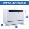 image:imageFarberware Compact 6Place Setting Dishwasher  Portable Mini Countertop Dishwasher with 7 Wash Programs  Perfect for Small Spaces Like Apartment Dorm Boat CamperRVWhiteBlack