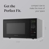 image:imageFarberware Countertop Microwave 900 Watts 09 cu ft  Microwave Oven With LED Lighting and Child Lock  Perfect for Apartments and Dorms  Easy Clean Brushed Stainless SteelBlack