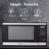 image:imageFarberware Countertop Microwave 900 Watts 09 cu ft  Microwave Oven With LED Lighting and Child Lock  Perfect for Apartments and Dorms  Easy Clean Brushed Stainless SteelStainless Steel