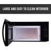 image:imageFarberware Countertop Microwave 900 Watts 09 cu ft  Microwave Oven With LED Lighting and Child Lock  Perfect for Apartments and Dorms  Easy Clean Brushed Stainless SteelBlack
