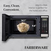 image:imageFarberware Countertop Microwave 900 Watts 09 cu ft  Microwave Oven With LED Lighting and Child Lock  Perfect for Apartments and Dorms  Easy Clean Brushed Stainless SteelStainless Steel