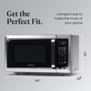 image:imageFarberware Countertop Microwave 900 Watts 09 cu ft  Microwave Oven With LED Lighting and Child Lock  Perfect for Apartments and Dorms  Easy Clean Brushed Stainless SteelBrushed Stainless