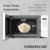 image:imageFarberware Countertop Microwave 900 Watts 09 cu ft  Microwave Oven With LED Lighting and Child Lock  Perfect for Apartments and Dorms  Easy Clean Brushed Stainless SteelWhite