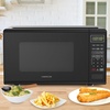 image:imageFarberware Countertop Microwave 900 Watts 09 cu ft  Microwave Oven With LED Lighting and Child Lock  Perfect for Apartments and Dorms  Easy Clean Brushed Stainless SteelBlack