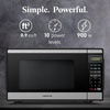 image:imageFarberware Countertop Microwave 900 Watts 09 cu ft  Microwave Oven With LED Lighting and Child Lock  Perfect for Apartments and Dorms  Easy Clean Brushed Stainless SteelStainless Steel