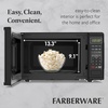 image:imageFarberware Countertop Microwave 900 Watts 09 cu ft  Microwave Oven With LED Lighting and Child Lock  Perfect for Apartments and Dorms  Easy Clean Brushed Stainless SteelBlack
