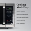 image:imageFarberware Countertop Microwave 900 Watts 09 cu ft  Microwave Oven With LED Lighting and Child Lock  Perfect for Apartments and Dorms  Easy Clean Brushed Stainless SteelBrushed Stainless