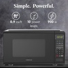 image:imageFarberware Countertop Microwave 900 Watts 09 cu ft  Microwave Oven With LED Lighting and Child Lock  Perfect for Apartments and Dorms  Easy Clean Brushed Stainless SteelBlack