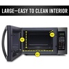 image:imageFarberware FM11WHA Microwave Oven 11 Cu Ft WhiteBlack Stainless