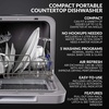 image:imageFarberware Portable Countertop Dishwasher with 5Liter Builtin Water Tank  5Program System for Home RV and Apartment  Wash Dishes Glass and Baby ProductsBlackWhite Original