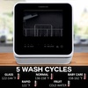 image:imageFarberware Portable Countertop Dishwasher with 5Liter Builtin Water Tank  5Program System for Home RV and Apartment  Wash Dishes Glass and Baby ProductsBlackWhite Original