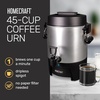 image:imageHomecraft 100Cup Coffee Urn and Hot Beverage Dispenser with Dripless Faucet QuickBrewing Stainless Steel45 Cup Carry Handle