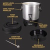 image:imageHomecraft 100Cup Coffee Urn and Hot Beverage Dispenser with Dripless Faucet QuickBrewing Stainless Steel45 Cup Carry Handle