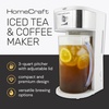 image:imageHomecraft 3Quart Iced Coffee and Tea Maker with Filter Basket Flavor Enhancer Adjustable Brew Strength Black3 QT  White