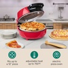 image:imageHomecraft Stone Baked Pizza Oven  12in Woodfired Style Indoor Electric Countertop Pizza Maker  Ceramic Stone amp Stainless Steel Peel  Variable Temp Control to 750F  Homemade Pizza in MinutesRedRed Pizza