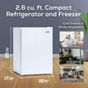 image:imageIgloo 26 CuFt Mini Fridge with Freezer Single Door Compact Refrigerator with Glass Shelves for Homes Dorms amp Offices Keep Snacks Drinks amp Frozen Foods Cool with Temperature Control Fridge WhiteWhite
