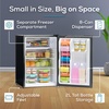 image:imageIgloo 26 CuFt Mini Fridge with Freezer Single Door Compact Refrigerator with Glass Shelves for Homes Dorms amp Offices Keep Snacks Drinks amp Frozen Foods Cool with Temperature Control Fridge WhiteBlack