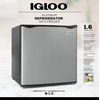 image:imageIgloo 26 CuFt Mini Fridge with Freezer Single Door Compact Refrigerator with Glass Shelves for Homes Dorms amp Offices Keep Snacks Drinks amp Frozen Foods Cool with Temperature Control Fridge WhitePlatinum