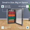 image:imageIgloo 26 CuFt Mini Fridge with Freezer Single Door Compact Refrigerator with Glass Shelves for Homes Dorms amp Offices Keep Snacks Drinks amp Frozen Foods Cool with Temperature Control Fridge WhiteStainless