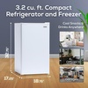 image:imageIgloo 26 CuFt Mini Fridge with Freezer Single Door Compact Refrigerator with Glass Shelves for Homes Dorms amp Offices Keep Snacks Drinks amp Frozen Foods Cool with Temperature Control Fridge WhiteWhite