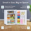 image:imageIgloo 26 CuFt Mini Fridge with Freezer Single Door Compact Refrigerator with Glass Shelves for Homes Dorms amp Offices Keep Snacks Drinks amp Frozen Foods Cool with Temperature Control Fridge WhiteWhite