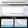 image:imageIgloo 26 CuFt Mini Fridge with Freezer Single Door Compact Refrigerator with Glass Shelves for Homes Dorms amp Offices Keep Snacks Drinks amp Frozen Foods Cool with Temperature Control Fridge WhiteBlack