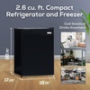 image:imageIgloo 26 CuFt Mini Fridge with Freezer Single Door Compact Refrigerator with Glass Shelves for Homes Dorms amp Offices Keep Snacks Drinks amp Frozen Foods Cool with Temperature Control Fridge WhiteBlack