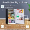 image:imageIgloo 26 CuFt Mini Fridge with Freezer Single Door Compact Refrigerator with Glass Shelves for Homes Dorms amp Offices Keep Snacks Drinks amp Frozen Foods Cool with Temperature Control Fridge WhitePlatinum