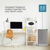 image:imageIgloo 26 CuFt Mini Fridge with Freezer Single Door Compact Refrigerator with Glass Shelves for Homes Dorms amp Offices Keep Snacks Drinks amp Frozen Foods Cool with Temperature Control Fridge WhitePlatinum