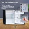 image:imageIgloo 26 CuFt Mini Fridge with Freezer Single Door Compact Refrigerator with Glass Shelves for Homes Dorms amp Offices Keep Snacks Drinks amp Frozen Foods Cool with Temperature Control Fridge WhiteBlack