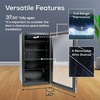 image:imageIgloo 26 CuFt Mini Fridge with Freezer Single Door Compact Refrigerator with Glass Shelves for Homes Dorms amp Offices Keep Snacks Drinks amp Frozen Foods Cool with Temperature Control Fridge WhiteStainless