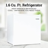 image:imageIgloo 26 CuFt Mini Fridge with Freezer Single Door Compact Refrigerator with Glass Shelves for Homes Dorms amp Offices Keep Snacks Drinks amp Frozen Foods Cool with Temperature Control Fridge WhiteWhite