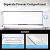 image:imageIgloo 26 CuFt Mini Fridge with Freezer Single Door Compact Refrigerator with Glass Shelves for Homes Dorms amp Offices Keep Snacks Drinks amp Frozen Foods Cool with Temperature Control Fridge WhiteWhite