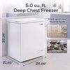image:imageIgloo 35 Cu Ft Upright Deep Freezer Chest Deep Freezer with Quick Freezing System amp Adjustable Thermostat for Homes Garages amp Basements Low Noise Freezer with Removable Basket amp LED Lights WhiteWhite
