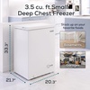 image:imageIgloo 35 Cu Ft Upright Deep Freezer Chest Deep Freezer with Quick Freezing System amp Adjustable Thermostat for Homes Garages amp Basements Low Noise Freezer with Removable Basket amp LED Lights WhiteWhite