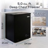 image:imageIgloo 35 Cu Ft Upright Deep Freezer Chest Deep Freezer with Quick Freezing System amp Adjustable Thermostat for Homes Garages amp Basements Low Noise Freezer with Removable Basket amp LED Lights WhiteBlack