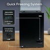 image:imageIgloo 35 Cu Ft Upright Deep Freezer Chest Deep Freezer with Quick Freezing System amp Adjustable Thermostat for Homes Garages amp Basements Low Noise Freezer with Removable Basket amp LED Lights WhiteBlack