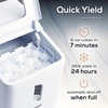 image:imageIgloo Portable Ice Maker with Scoop  Ice Maker with LED Control Panel amp 15 Quart Water Tank  Stainless Ice Cube Maker Produces 26 Lbs of Ice in 24 Hours with 9 Large or Small Cubes in 7 MinutesWhite