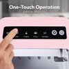 image:imageIgloo Portable Ice Maker with Scoop  Ice Maker with LED Control Panel amp 15 Quart Water Tank  Stainless Ice Cube Maker Produces 26 Lbs of Ice in 24 Hours with 9 Large or Small Cubes in 7 MinutesPink