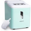 image:imageIgloo Portable Ice Maker with Scoop  Ice Maker with LED Control Panel amp 15 Quart Water Tank  Stainless Ice Cube Maker Produces 26 Lbs of Ice in 24 Hours with 9 Large or Small Cubes in 7 MinutesAqua