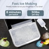 image:imageIgloo Portable Ice Maker with Scoop  Ice Maker with LED Control Panel amp 15 Quart Water Tank  Stainless Ice Cube Maker Produces 26 Lbs of Ice in 24 Hours with 9 Large or Small Cubes in 7 MinutesBlack