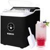 image:imageIgloo Portable Ice Maker with Scoop  Ice Maker with LED Control Panel amp 15 Quart Water Tank  Stainless Ice Cube Maker Produces 26 Lbs of Ice in 24 Hours with 9 Large or Small Cubes in 7 MinutesBlack