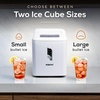 image:imageIgloo Portable Ice Maker with Scoop  Ice Maker with LED Control Panel amp 15 Quart Water Tank  Stainless Ice Cube Maker Produces 26 Lbs of Ice in 24 Hours with 9 Large or Small Cubes in 7 MinutesWhite