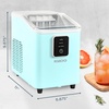 image:imageIgloo Portable Ice Maker with Scoop  Ice Maker with LED Control Panel amp 15 Quart Water Tank  Stainless Ice Cube Maker Produces 26 Lbs of Ice in 24 Hours with 9 Large or Small Cubes in 7 MinutesAqua