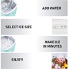 image:imageIgloo Portable Ice Maker with Scoop  Ice Maker with LED Control Panel amp 15 Quart Water Tank  Stainless Ice Cube Maker Produces 26 Lbs of Ice in 24 Hours with 9 Large or Small Cubes in 7 MinutesTurquoise